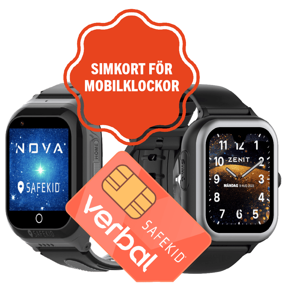 Verbal mobilabonnemang för sim kort till barnklocka.