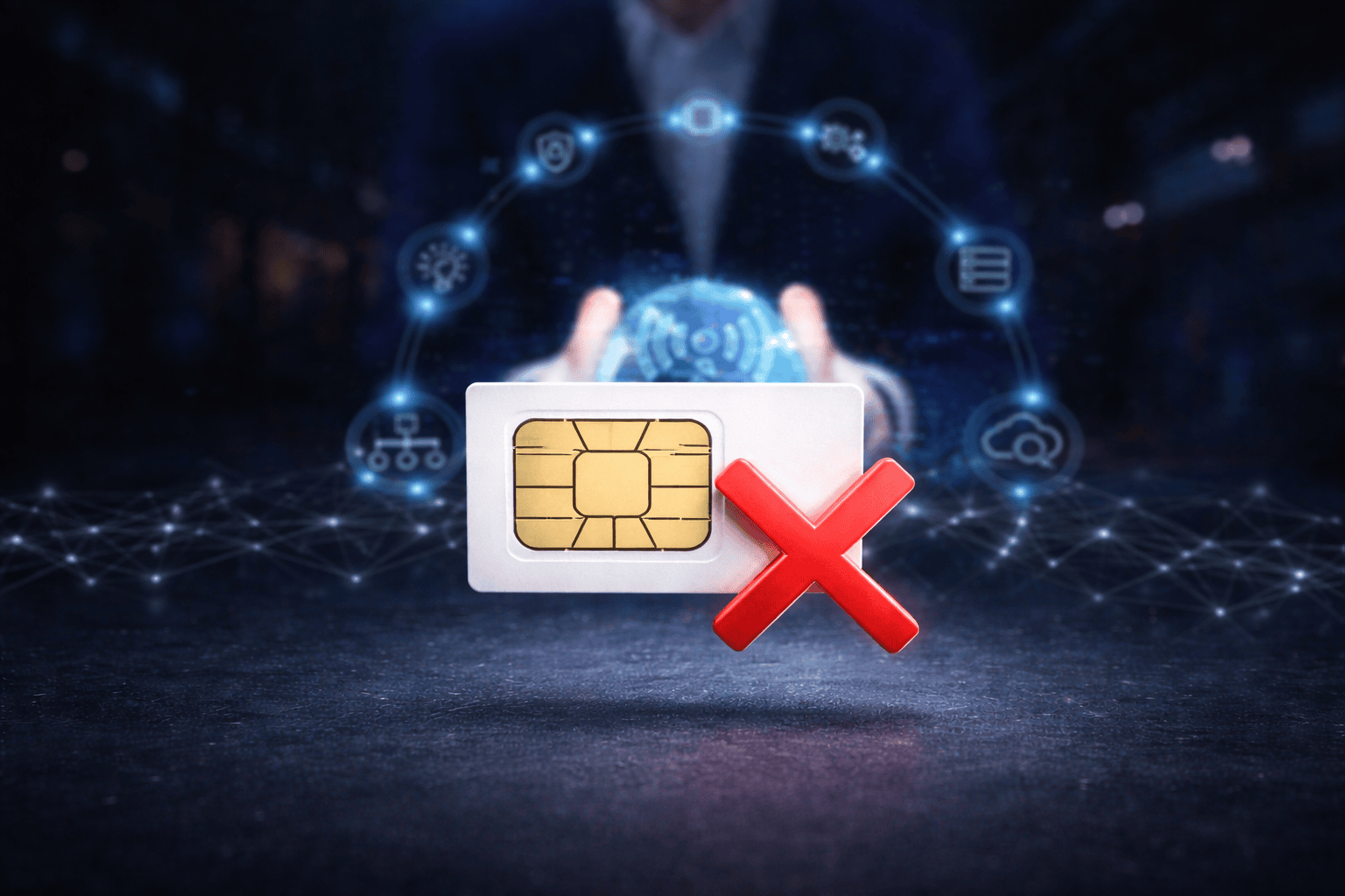 Ett nytt simkort ingen täckning.
